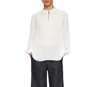 s.Oliver BLACK LABEL Blusenshirt mit Schlüsselloch-Ausschnitt in Offwhite, Größe 34