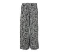 s.Oliver Red Label - Plissierte Jersey-Culotte mit All-over-Print schwarz - Gr. - 40