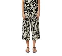 Plissierte Culotte mit All-over-Print 44 beige|schwarz 2177072.99A2.44