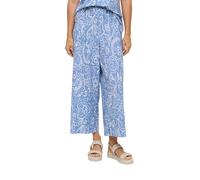 Plissierte Wide-Leg-Hose mit Elastikbund 40 blau