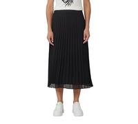 Faltenrock S.OLIVER BLACK LABEL, Damen, Gr. 42, schwarz, Web, Obermaterial: 100% Polyester. Futter: 100% Viskose, unifarben, casual, normal 3/4-Länge, Röcke, mit elastischem Bündchen (41446700-42) sch