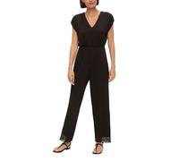 Plissierter Jumpsuit aus Mesh 40 schwarz