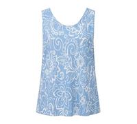 s.Oliver Damen 2147057 Top mit Plisseefalten, Blue 53A0, 38