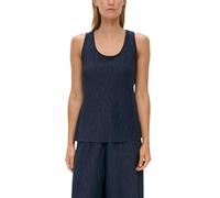 s.Oliver Damen 2147057 Top mit Plisseefalten, blau 5884, 38