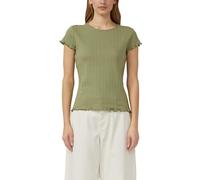 Pointelle-Shirt im Slim Fit mit Wellenkante 36 olive 2176256.7900.36