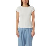 s.Oliver Pointelle-Shirt im Slim Fit mit Wellenkante