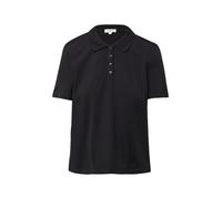 Verkürztes Poloshirt aus Baumwollpiqué 34 schwarz 2167009.9999.34
