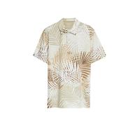 Flammgarn-Poloshirt mit All-over-Print XL beige|mehrfarbig 2178231.81A6.XL