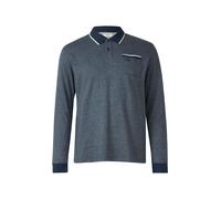 Langarm-Polo mit Bündchen in Melange-Optik 3XL blau 2176662.58W1.3XL