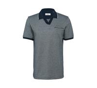 Poloshirt aus zweifarbigem Piqué mit Brusttasche M blau 2163492.58W2.M
