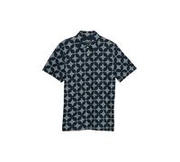 Flammgarn-Poloshirt mit All-over-Print M blau 2178231.59A7.M