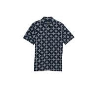 Flammgarn-Poloshirt mit All-over-Print XL blau 2178231.59A7.XL