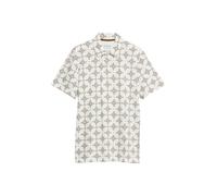 Flammgarn-Poloshirt mit All-over-Print M creme|braun 2178231.89A7.M