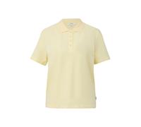 Poloshirt S.OLIVER, Damen, Gr. 42, vanilla, Piqué, Obermaterial: 95% Baumwolle, 5% Elasthan, unifarben, regular fit normal, ohne Ausschnitt, Shirts, mit Piqué-Struktur (12999548-42) vanilla