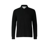 s.Oliver Langarm-Poloshirt aus Baumwoll-Piqué mit Bündchen 5XL Schwarz