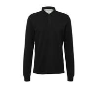 Langarm-Poloshirt aus Baumwoll-Piqué mit Bündchen XL schwarz 2170160.9999.XL
