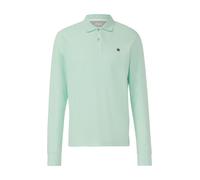 Langarm-Poloshirt mit Waffelstruktur und Logo-Patch S türkis 2169776.6122.S