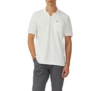 Poloshirt mit Struktur-Streifen und offenem Kragen XL weiß 2169414.0120.XL