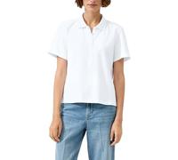 Poloshirt S.OLIVER, Damen, Gr. 40, weiß, Piqué, Obermaterial: 95% Baumwolle, 5% Elasthan, unifarben, regular fit normal, ohne Ausschnitt, Shirts, mit Piqué-Struktur (31377555-40) weiß