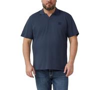 s.Oliver Poloshirt aus Baumwoll-Piqué mit Garment Dye Blau Größe 5XL