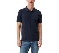 Poloshirt S.OLIVER, Herren, Gr. XXL, blau, Jersey, Obermaterial: 100% Baumwolle, unifarben, regular fit hüftlang, Rundhals, Rippbündchen, Shirts, mit Logostickerei (70295367-XXL) blau