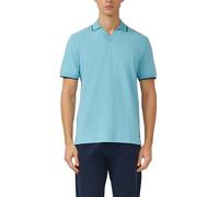 Poloshirt aus Flammgarn-Piqué mit Kontrastabschlüssen L türkis 2176185.6603.L