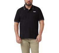 Poloshirt, Damen, Gr. 4XL, schwarz, Jersey, Obermaterial: 95% Baumwolle, 5% Elasthan, S.OLIVER MEN BIG SIZES, unifarben, regular fit normal, ohne Ausschnitt, kontrastfarben, Shirts, mit Logo Print (68