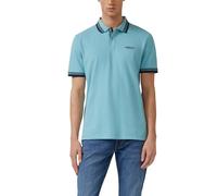 Poloshirt aus Piqué mit Kontrast-Details M türkis 2172373.66D1.M