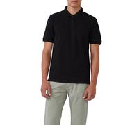 Poloshirt S.OLIVER, Herren, Gr. 3XL, schwarz, Piqué, Obermaterial: 100% Baumwolle, unifarben, regular fit taillenbedeckt, ohne Ausschnitt, Shirts, mit Logo Stickerei (35951433-XXXL) schwarz