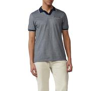 Poloshirt aus zweifarbigem Piqué mit Brusttasche L blau 2163492.58W2.L