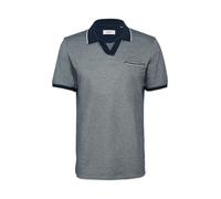 s.Oliver Poloshirt aus zweifarbigem Piqué mit Brusttasche tiefblau XL