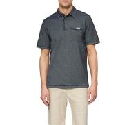 Poloshirt aus zweifarbigem Waffelpiqué mit Brusttasche 3XL blau 2164772.5852.3XL