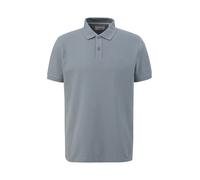 Poloshirt S.OLIVER, Herren, Gr. L, grau (mid grau), Jersey, Obermaterial: 100% Baumwolle, unifarben, regular fit hüftlang, Rundhals, Rippbündchen, Shirts, mit Logostickerei (33421623-L) mid grau
