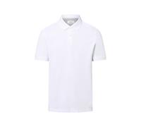 Poloshirt S.OLIVER, Herren, Gr. S, weiß, Jersey, Obermaterial: 100% Baumwolle, regular fit hüftlang, Rundhals, Rippbündchen, Shirts, mit Logostickerei (55642969-S) weiß
