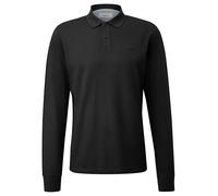Langarm-Poloshirt aus Baumwoll-Piqué mit Bündchen L schwarz 2170160.9999.L