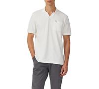 Poloshirt mit Struktur-Streifen und offenem Kragen XL weiß 2169414.0120.XL