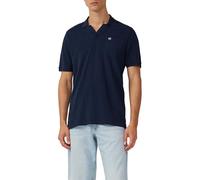 Poloshirt mit Struktur-Streifen und offenem Kragen XXL blau 2169414.5978.XXL