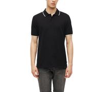 Piqué-Poloshirt mit Kontrast-Details XXL schwarz 2178944.9999.XXL