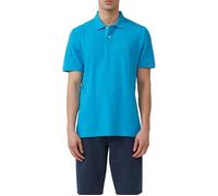 Poloshirt mit kleinem Labelpatch und Flammgarnstruktur 3XL türkis 2163494.6259.3XL