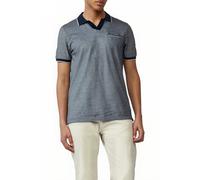 Poloshirt aus zweifarbigem Piqué mit Brusttasche M blau 2163492.58W2.M