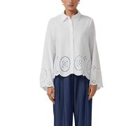Popeline-Bluse mit Lochstickerei 44 weiß 2177926.0100.44