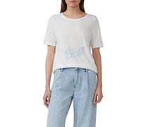 Print-T-Shirt mit Flammgarnstruktur im Relaxed Fit 42 weiß 2166328.01D1.42