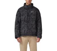 Pufferjacke mit All-over-Print und Cord-Innenkragen 3XL schwarz 2171055.99A6.3XL