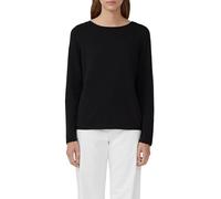 s.Oliver Feinstrickpullover – weich, mit Rollkanten – Schwarz Größe 36 (2168768.9999.36)