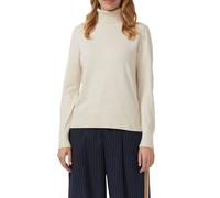 s.Oliver Rollkragenpullover Damen aus Viskosemix Beige Melange Regular Fit Gr. 36