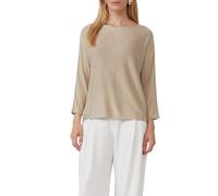 s.Oliver Black Label Damen Strickpullover 81X0 mit Glitzergarn, 3/4-Fledermausärmeln Beige Größe 38