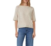 s.Oliver RED LABEL Kurzarm-Strickpullover Regular Fit mit Alpaka-Anteil Beige Gr. 46