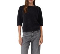 Flauschiger Strickpullover mit halbem Arm 44 schwarz 2171611.9999.44