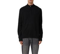 Strickpullover aus reiner Wolle mit Troyer-Kragen L schwarz 2173013.9999.L