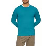 s.Oliver Strickpullover Regular Fit aus reiner Baumwolle mit Logo-Stickerei Ocean Herren XXL